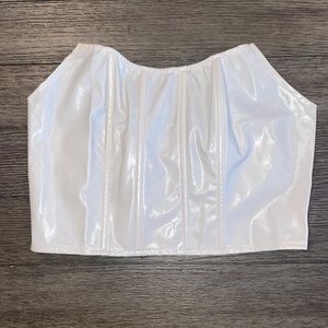 White corset top